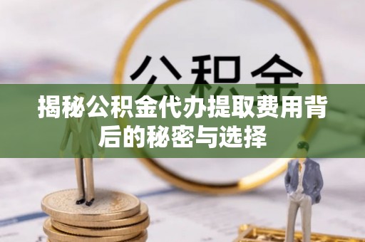 玉屏揭秘公积金代办提取费用背后的秘密与选择